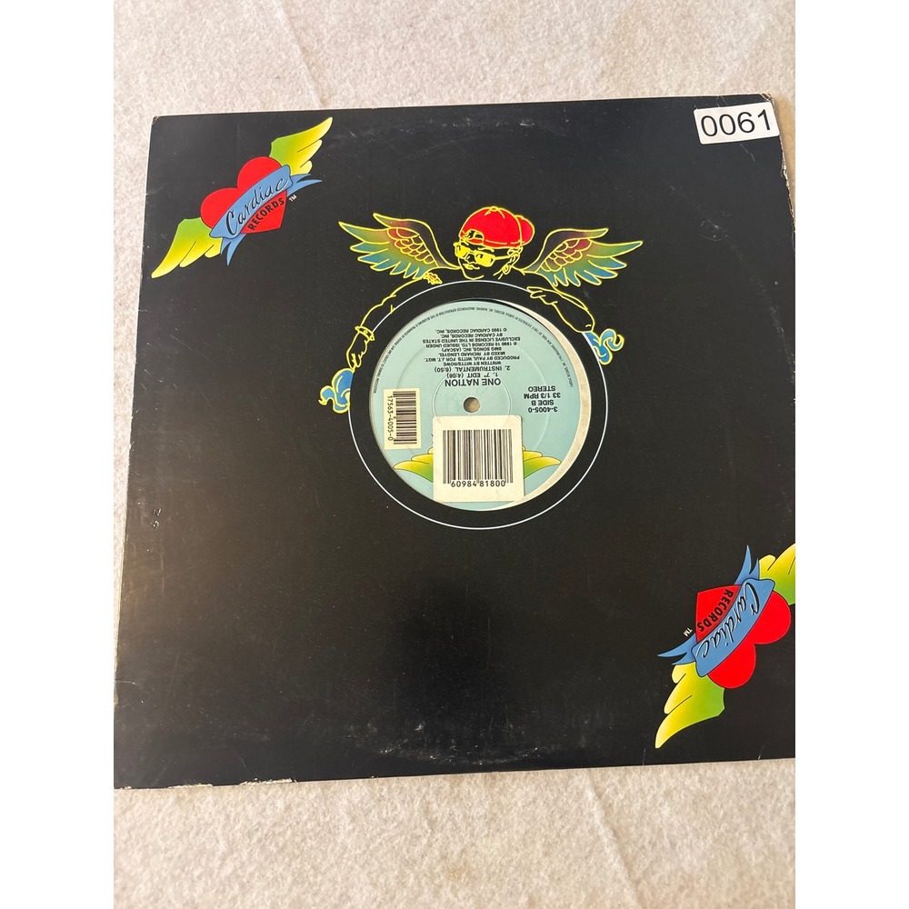 Olu Rowe One Nation Vinyl 12" Single Black Good 1990 Cardiac Records 3-4005-0